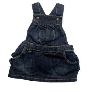 Jean Overall Dress with Ruffled Bottom. Old Navy